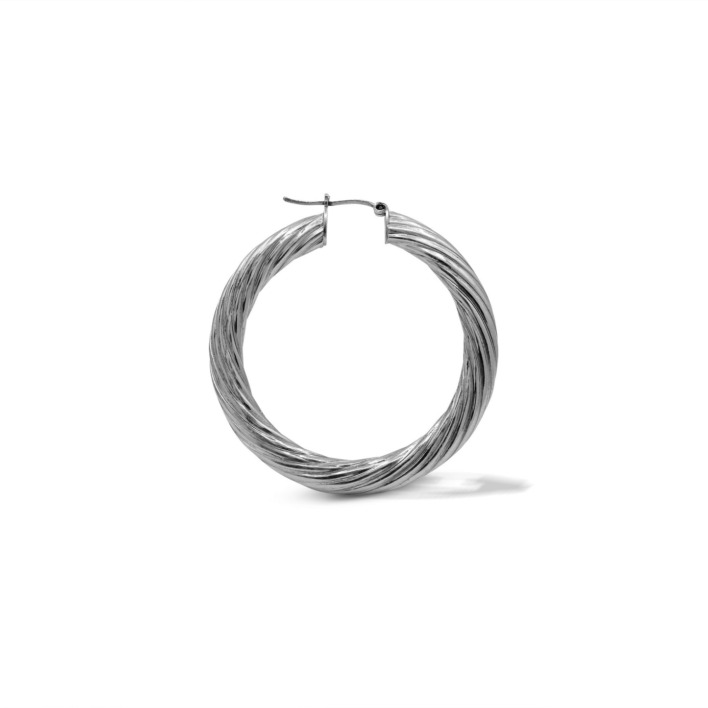 Sterling Silver Thick Hoop