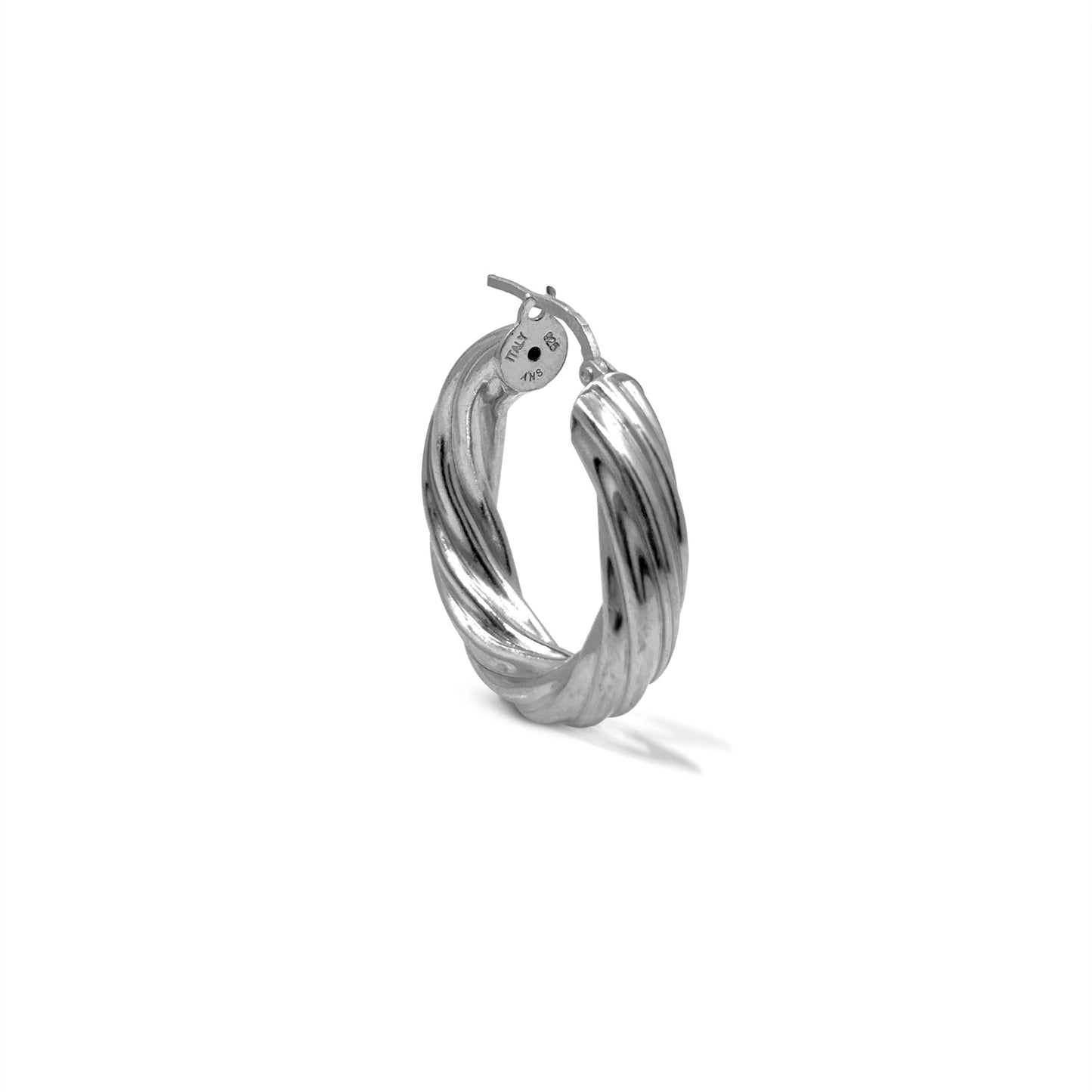 Sterling Silver Small Twisted Hoop