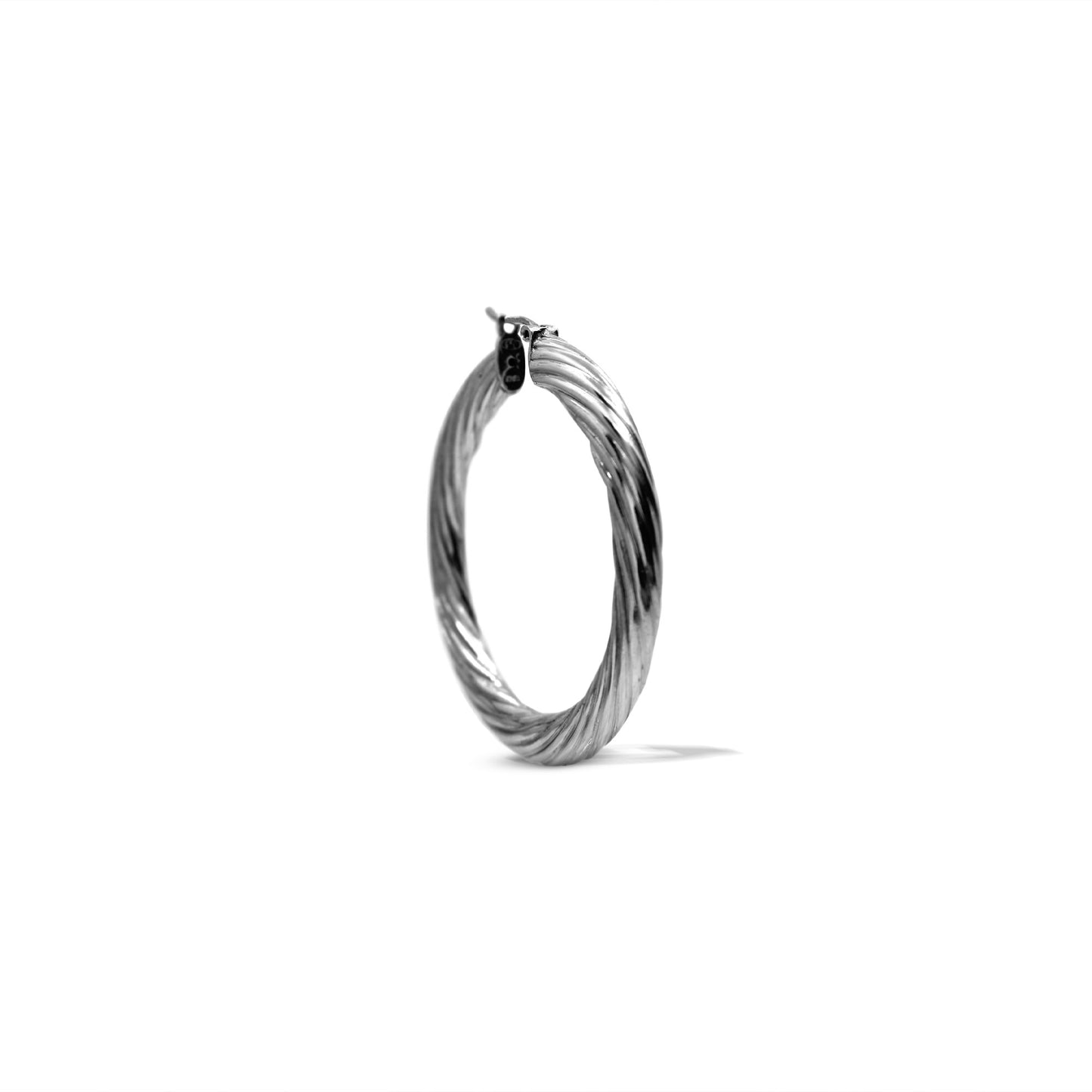 Sterling Silver Thick Hoop