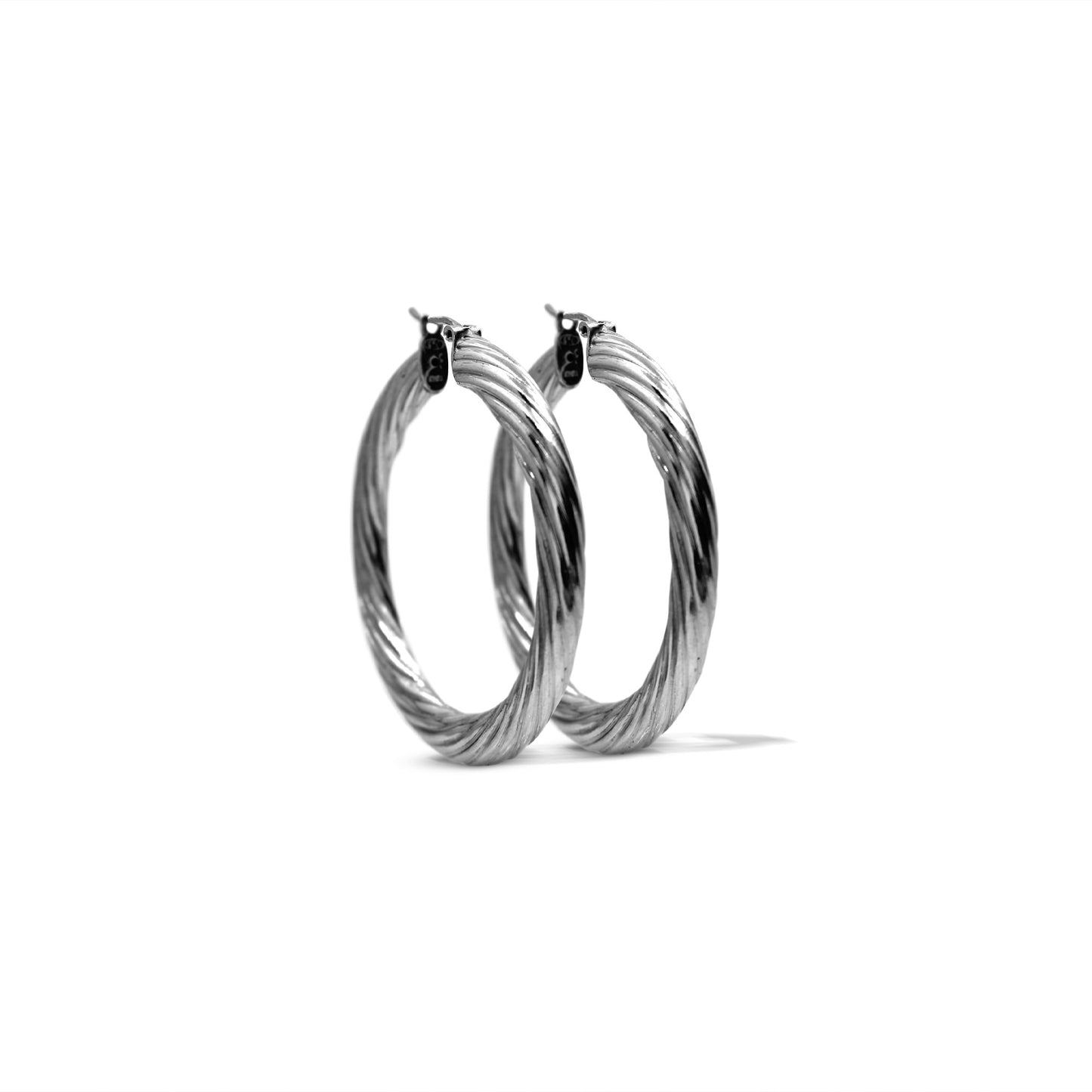 Sterling Silver Thick Hoop