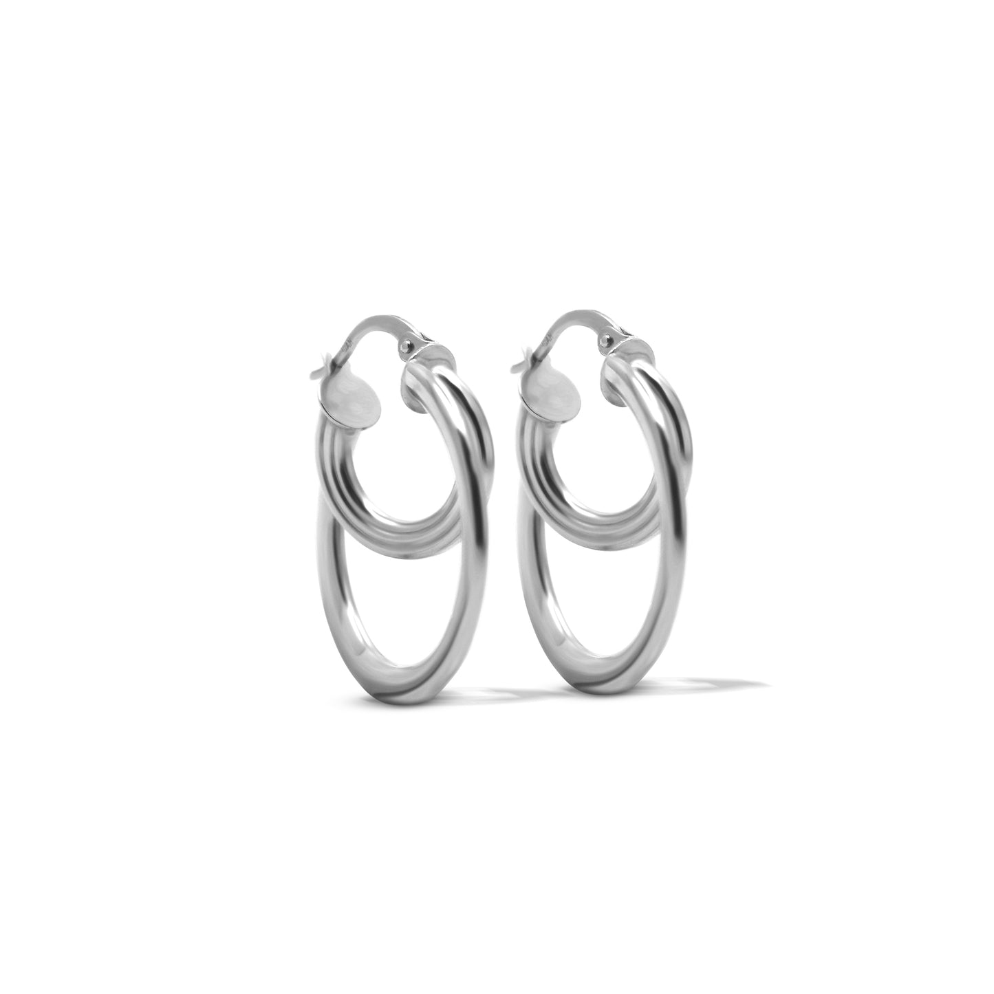 Double Twisted Circle Hoop Earring