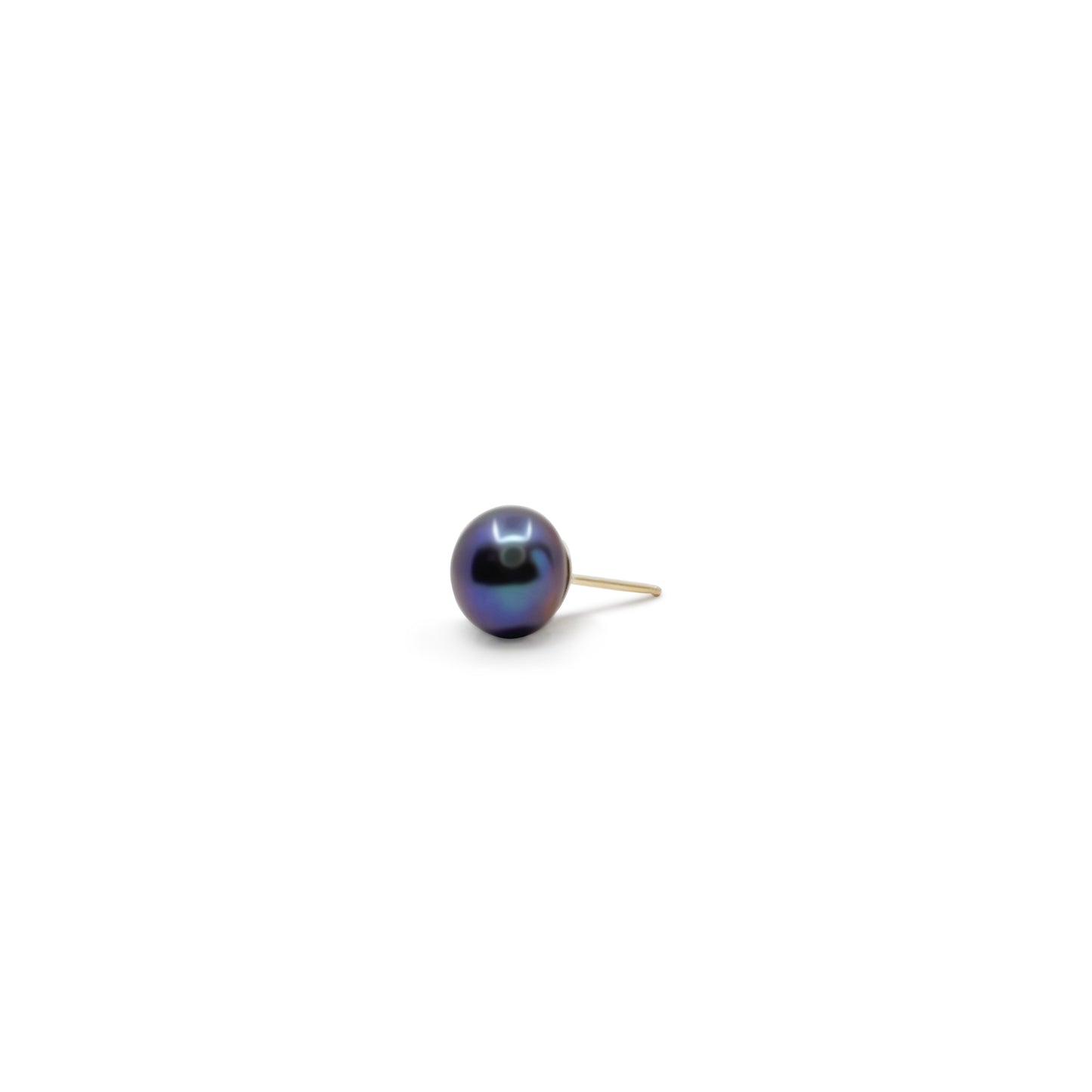 Black Pearl Sphere Stud Earrings