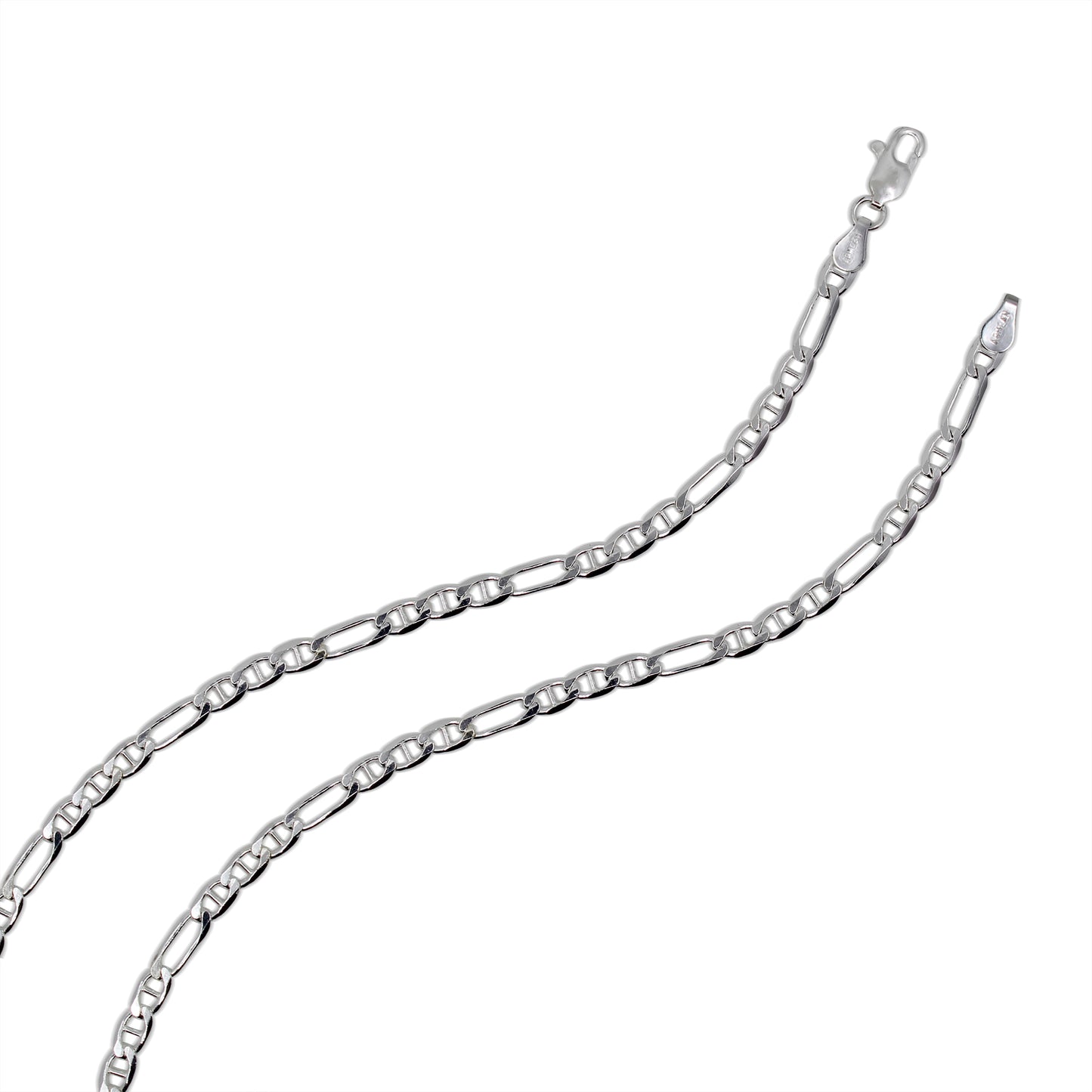 Sterling Silver Figarucchi Link Chain